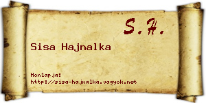Sisa Hajnalka névjegykártya