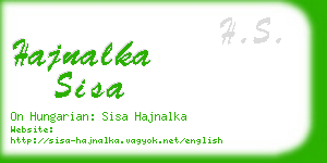 hajnalka sisa business card